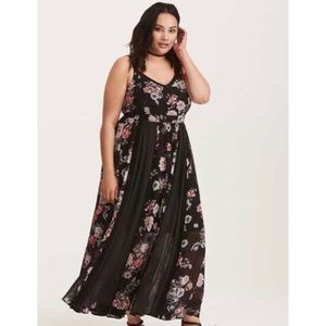 Torrid size 1 chiffon overlay maxi dress
